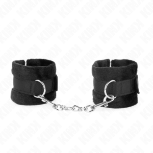 BEGINNER FUR HAND CUFFS BLACK 30 X 7 CM