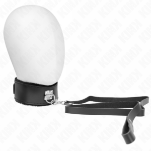 NECKLACE WITH BELT 116 CM WITH BLACK LEATHER STRAP ADJUSTABLE 40-48 CM X 6 CM