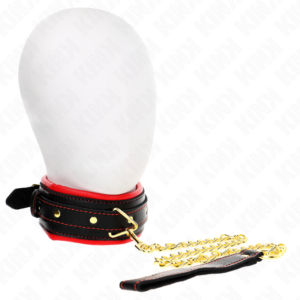 NECKLACE WITH SPONGE IMITATION LEATHER STRAP MODEL 2 ADJUSTABLE 37-54 CM X 3 CM