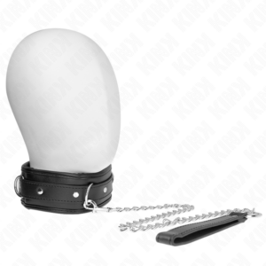 NECKLACE WITH SPONGE IMITATION LEATHER STRAP MODEL 3 ADJUSTABLE 37-54 CM X 3 CM