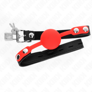 SILICONE BALL 4 CM GAG WITH LOCK 60 x 2 CM