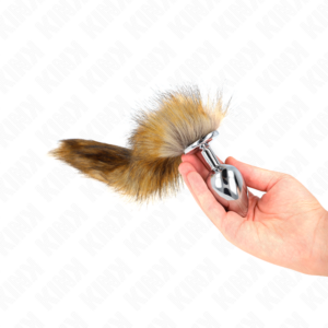 ANAL PLUG SIZE L 10 X 4 CM WITH SYNTHETIC TAIL 40 CM BROWN