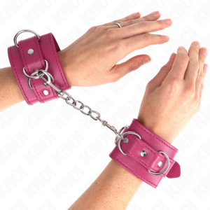 3 D-RING WRIST RESTRAINTS ADJUSTABLE PINK 17.5-25 CM X 6 CM