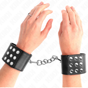 WRIST RESTRAINTS WITH SNAP FASTEN BLACK ADJUSTABLE 19-24 CM X 5.5 CM