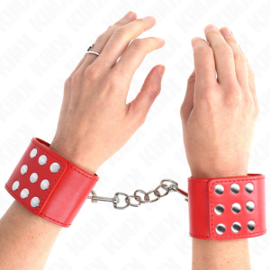 WRIST RESTRAINTS WITH SNAP FASTEN RED ADJUSTABLE 19-24 CM X 5.5 CM