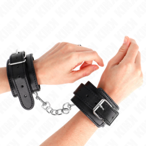 THIN WRIST RESTRAINTS BLACK ADJUSTABLE 21-33 CM
