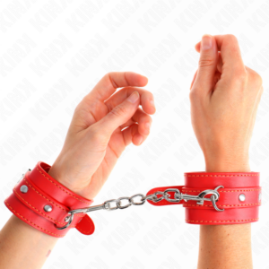 THIN WRIST RESTRAINTS RED ADJUSTABLE 21-33 CM
