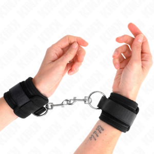 WRIST RESTRAINTS BLACK ADJUSTABLE 18-35 CM X 6 CM