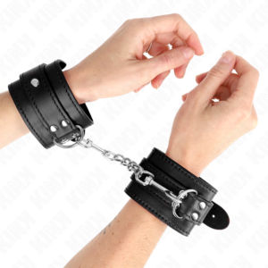 SIMPLE WRIST RESTRAINTS BLACK ADJUSTABLE 20-23 CM X 5.5 CM