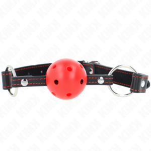 HOLLOW HARD RED BALL GAG MODEL 2 65 x 2.5 CM