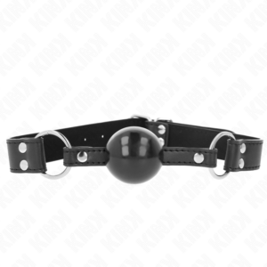 SOFT AND SOLID BALL 4 CM GAG WITH LEATHERETTE STRAP 62 x 2.5 CM ADJUSTABLE 42-58 CM