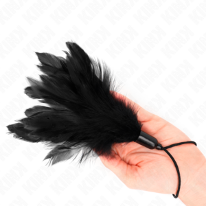 TICKLE FEATHERS WITH ROPE HANDLE PLASTIC BASE 15 CM