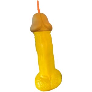 YELLOW PLASTIC PENIS GLASS