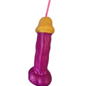 FUCHSIA PLASTIC PENIS GLASS