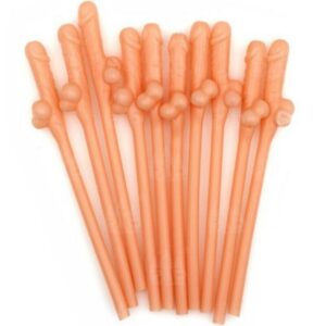10 PENIS SHAPED STRAWS