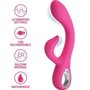 FRITZ RABBIT VIBRATOR 12 VIBRATIONS PINK