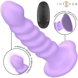 BRENDA VIBRATOR SIZE M SPIRAL DESIGN 10 VIBRATIONS PURPLE REMOTE CONTROL