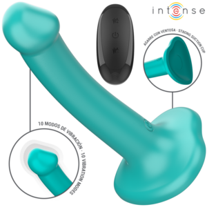 KATIE VIBRATOR WITH SUCTION CUP 10 VIBRATIONS BLUE REMOTE CONTROL