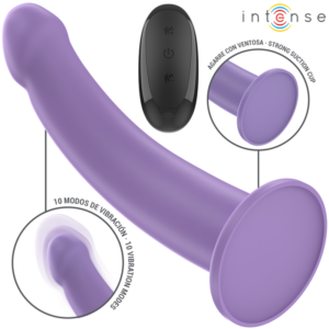 EDDIE VIBRATOR 17.5 CM 10 VIBRATIONS PURPLE REMOTE CONTROL