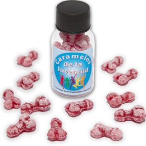 12 YOUTH CANDIES PENIS SHAPE STRAWBERRY/CHERRY