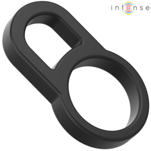 BOBBY DOUBLE SILICONE PENIS RING BLACK