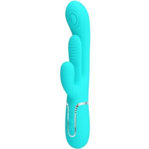 SHANIA TRIPLE RABBIT MULTIFUNCTION VIBRATOR 3 IN 1 BLUE