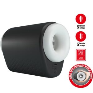 DJ GIRL MALE MASTURBATOR WITH VIBRATION 5 SETTINGS NEGRO