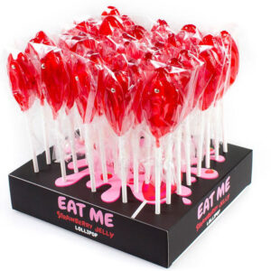 DISPLAY ASSORTMENT VAGINA LOLLIPOPS STRAWBERRY 40 UNITS