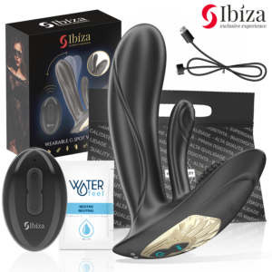 WEARABLE VIBRATOR WITH G-SPOT AND CLITORIS STIMULATION WITH REMOTE CONTROL