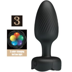 OSBORN ANAL PLUG WITH  LED LIGHT BLACK 9.8 CM