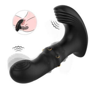 ANAL PROSTATE VIBRATOR REMOTE CONTROL BLACK
