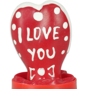 HANDPAINTED NOVELTY CONDOMS HEART I LOVE YOU MODEL 2