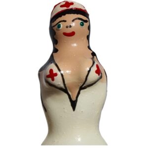 HANDPAINTED NOVELTY CONDOMS NURSE BLOND