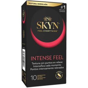 INTENSE FEEL TEXTURED CONDOM WITH WAVY DESIGN 10 UNITS