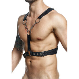 DNGEON CROSSED BLACK CHAIN HARNESS ONE SIZE