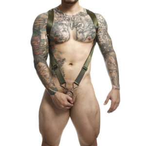 DNGEON GREEN STRAIGHT BACK HARNESS ONE SIZE