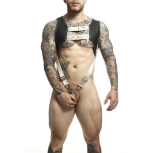 DNGEON HARNESS WITH GOLDEN PENIS RING ONE SIZE