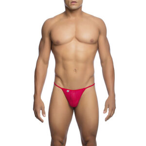 RED MICROFIBER V-STRING SIZE L/XL