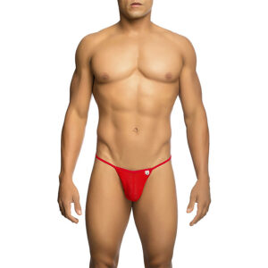 TRANSPARENT RED T-SHAPED THONG SIZE L/XL