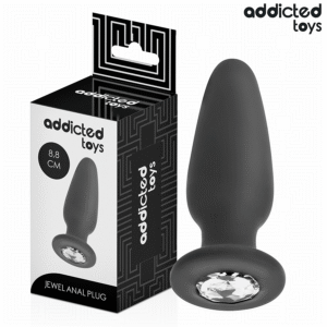 ANAL PLUG WITH JEWEL SILICONE SIZE S 8.8 CM