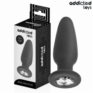 ANAL PLUG WITH JEWEL SILICONE SIZE L 12.6 CM