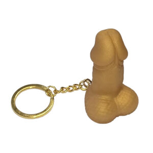 PENIS SHAPED WHISTLE KEYRING GOLD COLOR