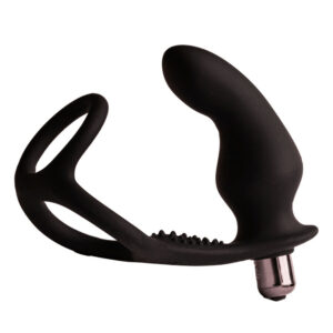 RO-ZEN RRO ANAL PLUG WITH VIBRATING PENIS RING BLACK