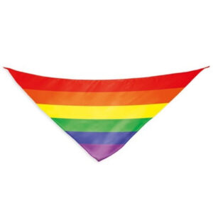 RAINBOW FLAG TRIANGULAR COTTON SCARF