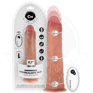 HYPER-REALISTIC DILDO WITH SUCTION CUP AND THRUSTING WITH REMOTE CONTROL 20.5 CM