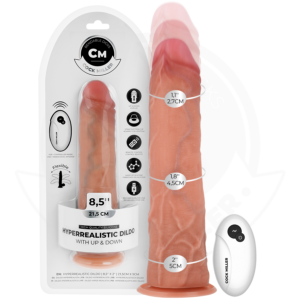 HYPER-REALISTIC DILDO WITH SUCTION CUP AND THRUSTING WITH REMOTE CONTROL 21.5 CM