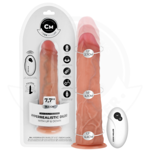 HYPER-REALISTIC DILDO WITH SUCTION CUP AND THRUSTING WITH REMOTE CONTROL 19.5 CM