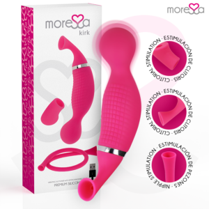 KIRK DUO SUCTION + MULTI-PERFORMANCE MASSAGER PREMIUM SILICONE RECHARGEABLE