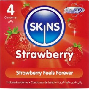 STRAWBERRY PREMIUM CONDOMS PACK 4