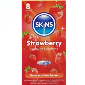 STRAWBERRY PREMIUM CONDOMS PACK 8